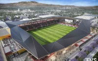 imagen gráfica de un estadio de fútbol