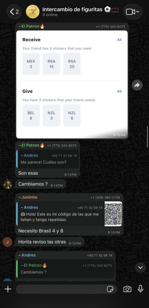 captura de pantalla de WhatsApp