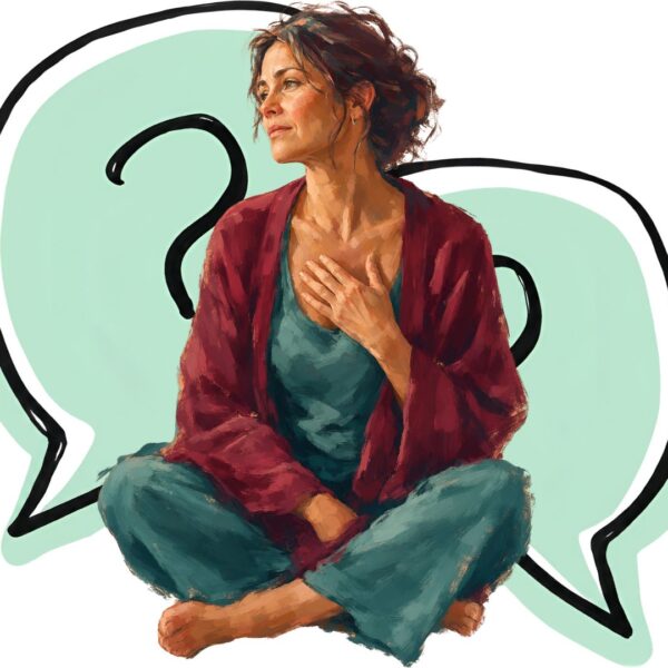 mujer con interrogativas