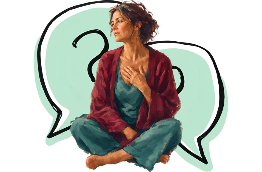mujer con interrogativas